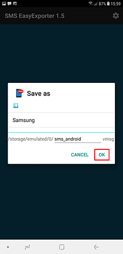 Transférer des SMS depuis Android avec SMS EasyExporter for Android