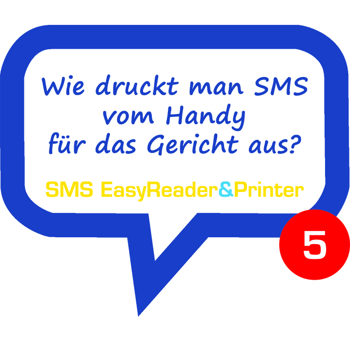 Wie druckt man SMS vom Handy für das Gericht aus?